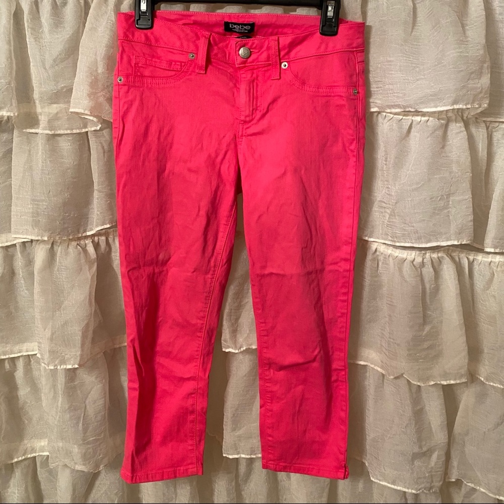 Bebe hot pink capris